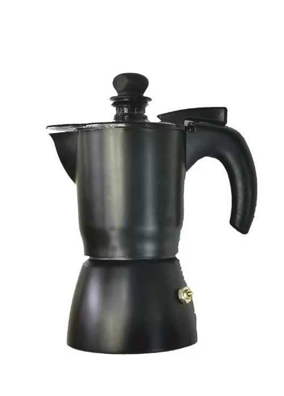 Стильна гейзерна кавоварка Edenber Moka Cream на 3 чашки з прозорою кришкою 210 мл Edenberg eb-3791 (290049473)