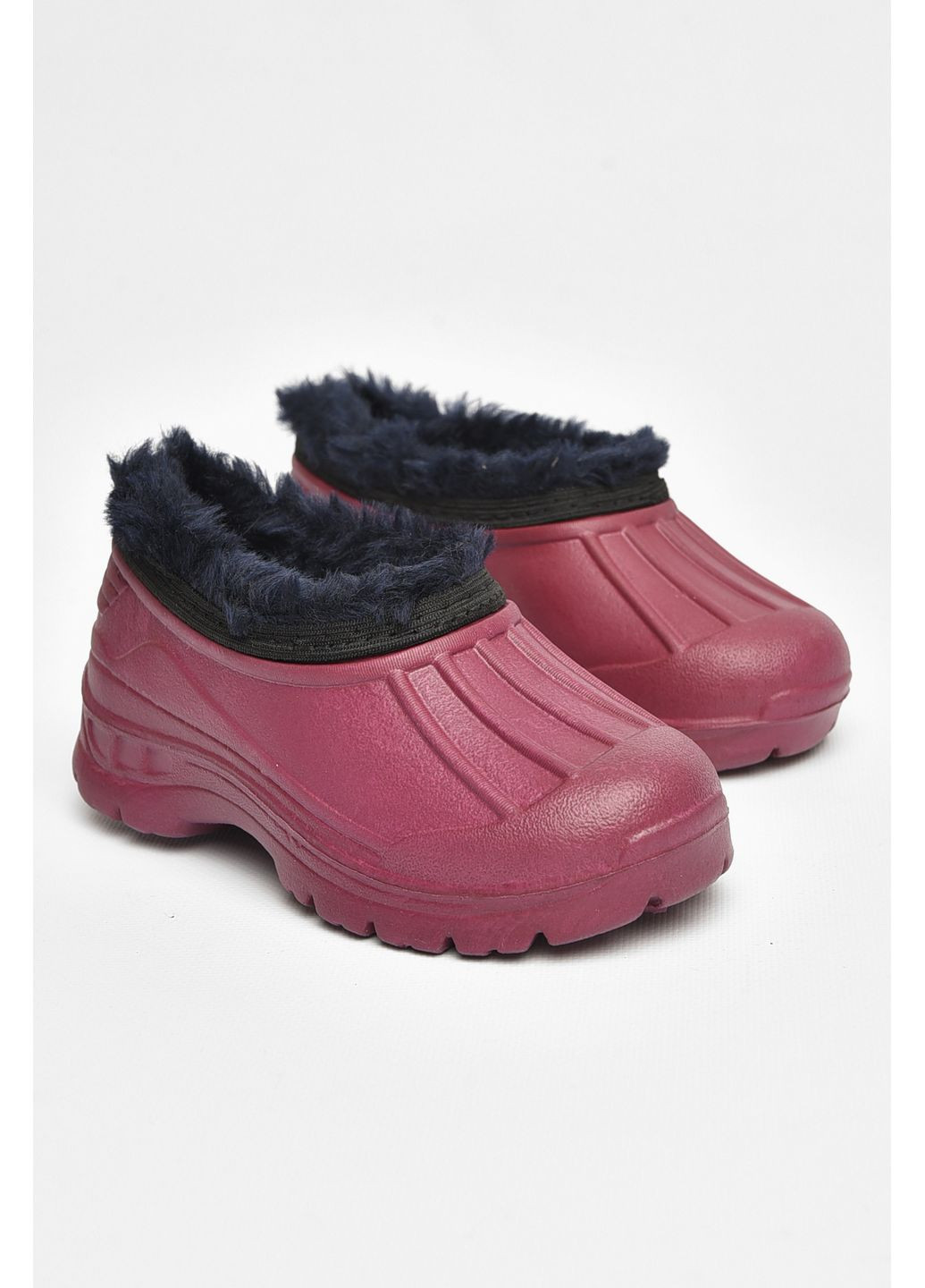 Галоші дитячі на флісі бордового кольору Let's Shop (356454611)