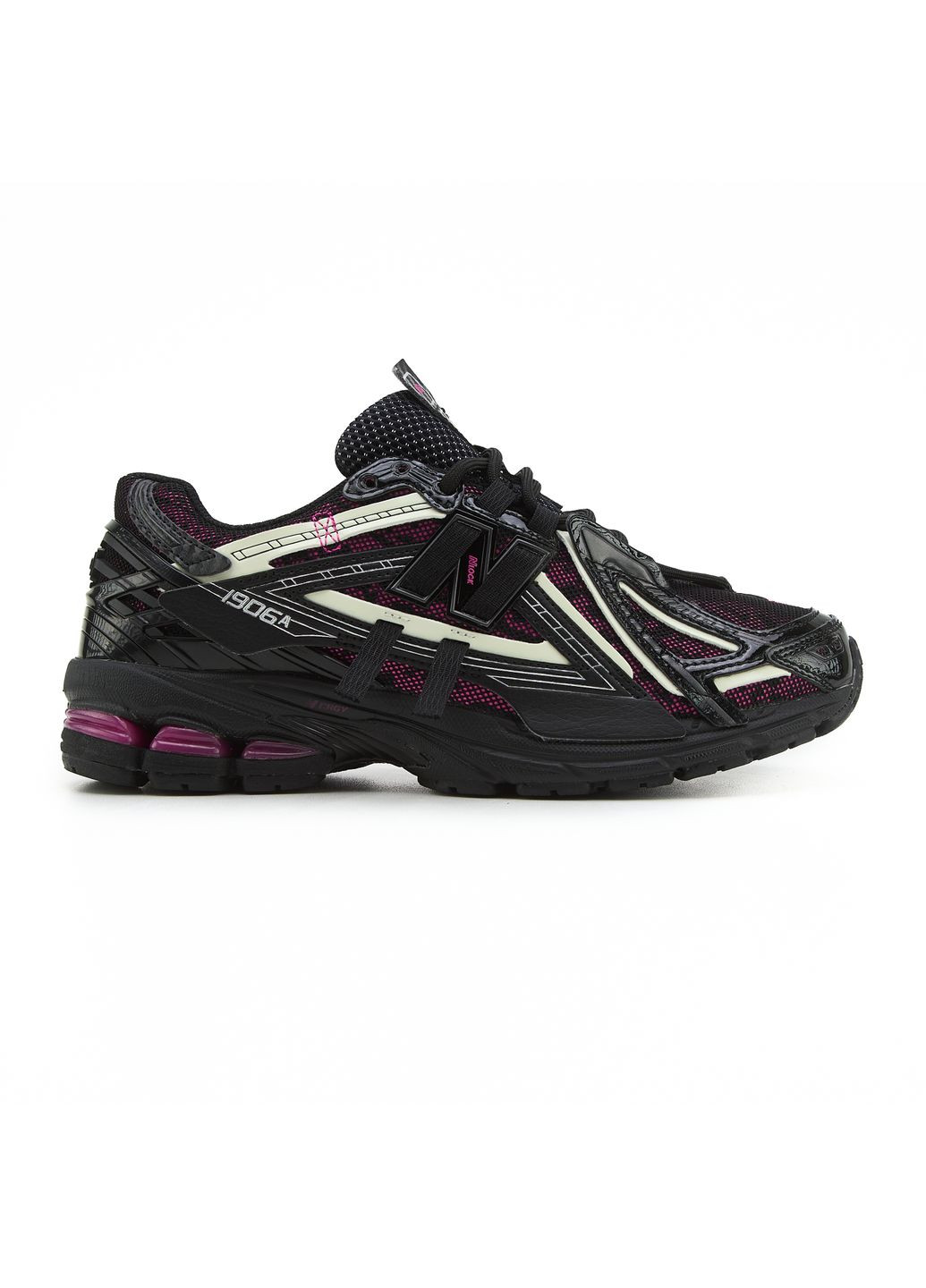 Черные демисезонные кроссовки мужские new balance 1906a black dragon berry pink нью беланс 1906 черные No Brand