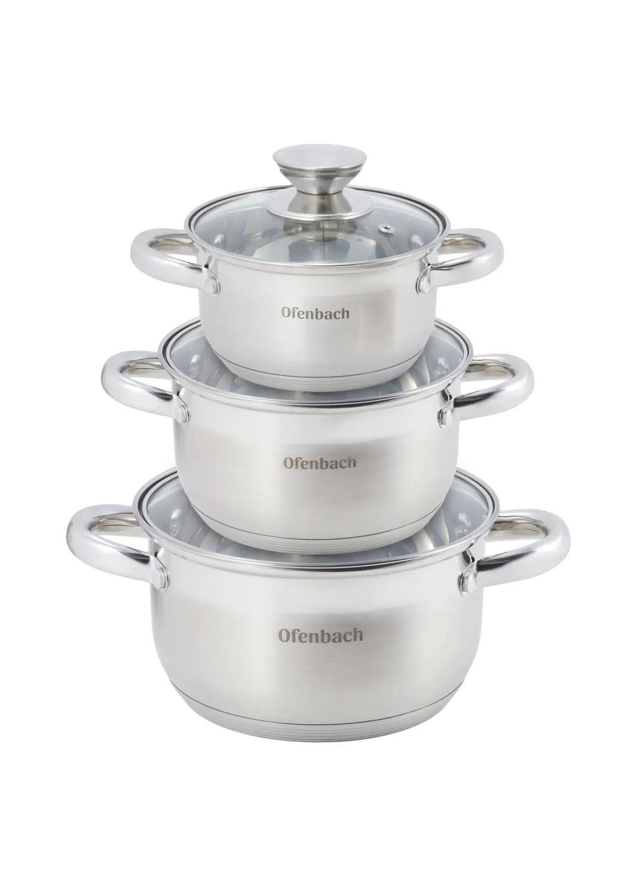 Набор посуды Ofenbach 6 предметов из нержавеющей стали KM- hjk Kamille 100002 (360880076)