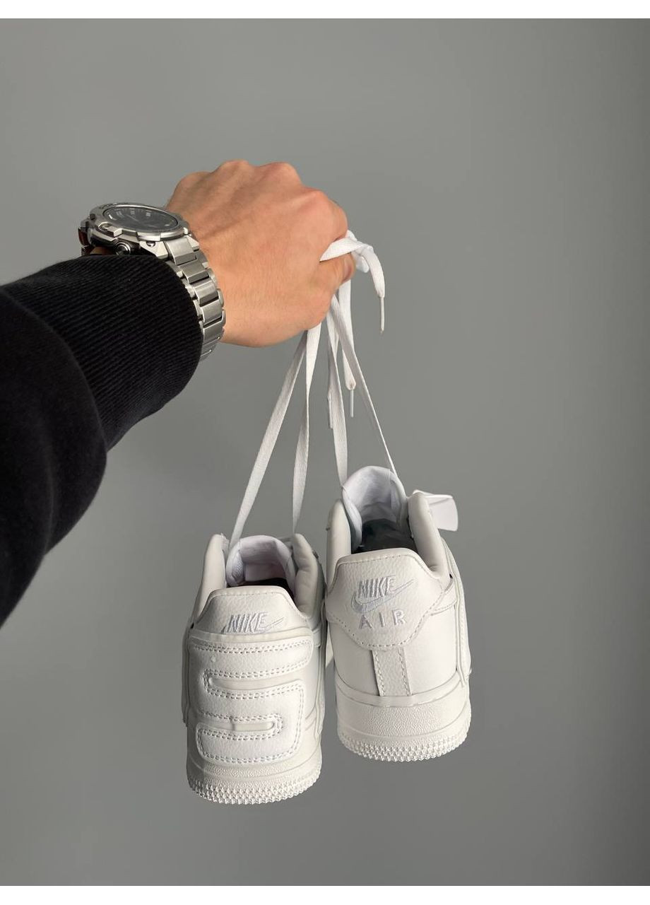 Белые демисезонные кроссовки мужские и женские nike air force plant flea white | найк эир форс плант белые No Brand