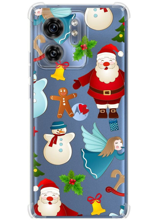 Силикон с усиленными углами чехол 'Новогодний 1' для Endorphone Motorola Edge 40 (315500889)