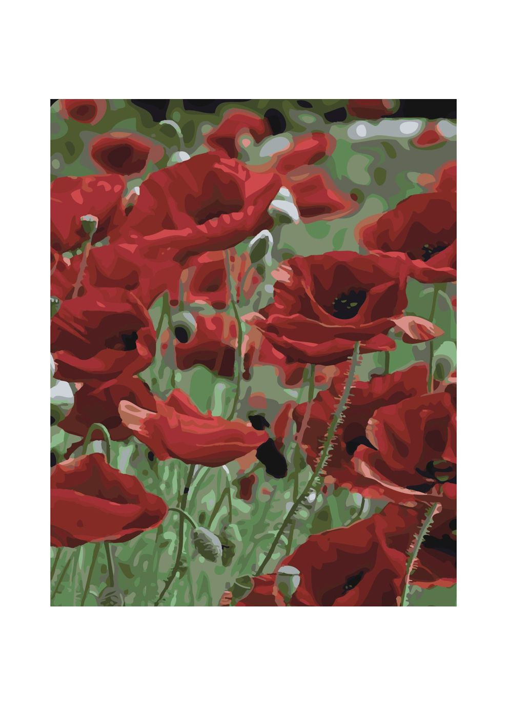 Картина по номерам «Маковое поле» см — живопись для детей и взрослых, творчество, хобби. Strateg (369759967)