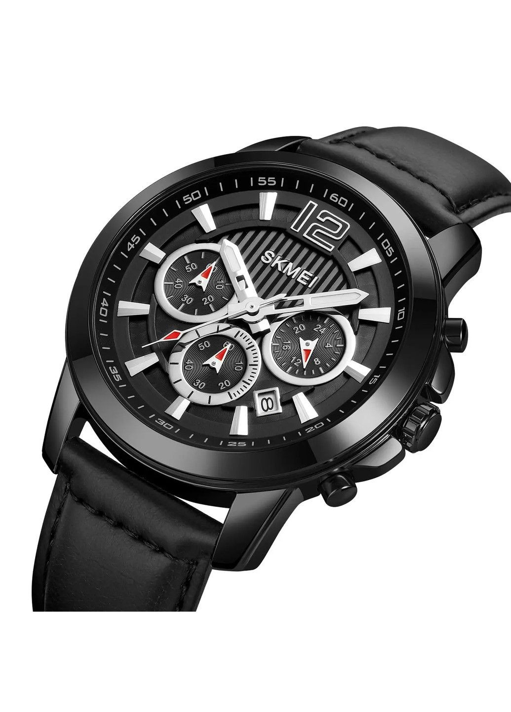 Часы мужские наручные 1989 (Черные) Skmei (314483953)