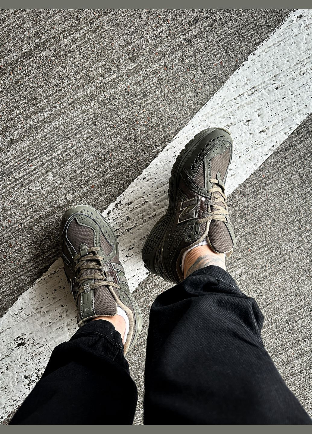 Оливковые (хаки) всесезонные кроссовки мужские new balance 1906r cordura khaki | нью беланс 1906r хаки No Brand