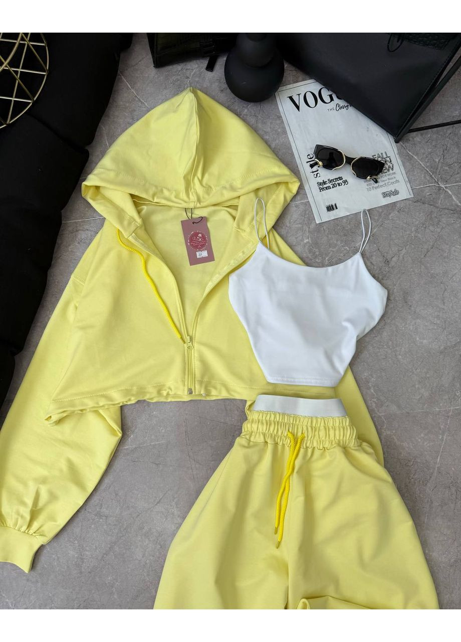 Костюм-тройка с топом, худые и брюки. Україна (351480392)