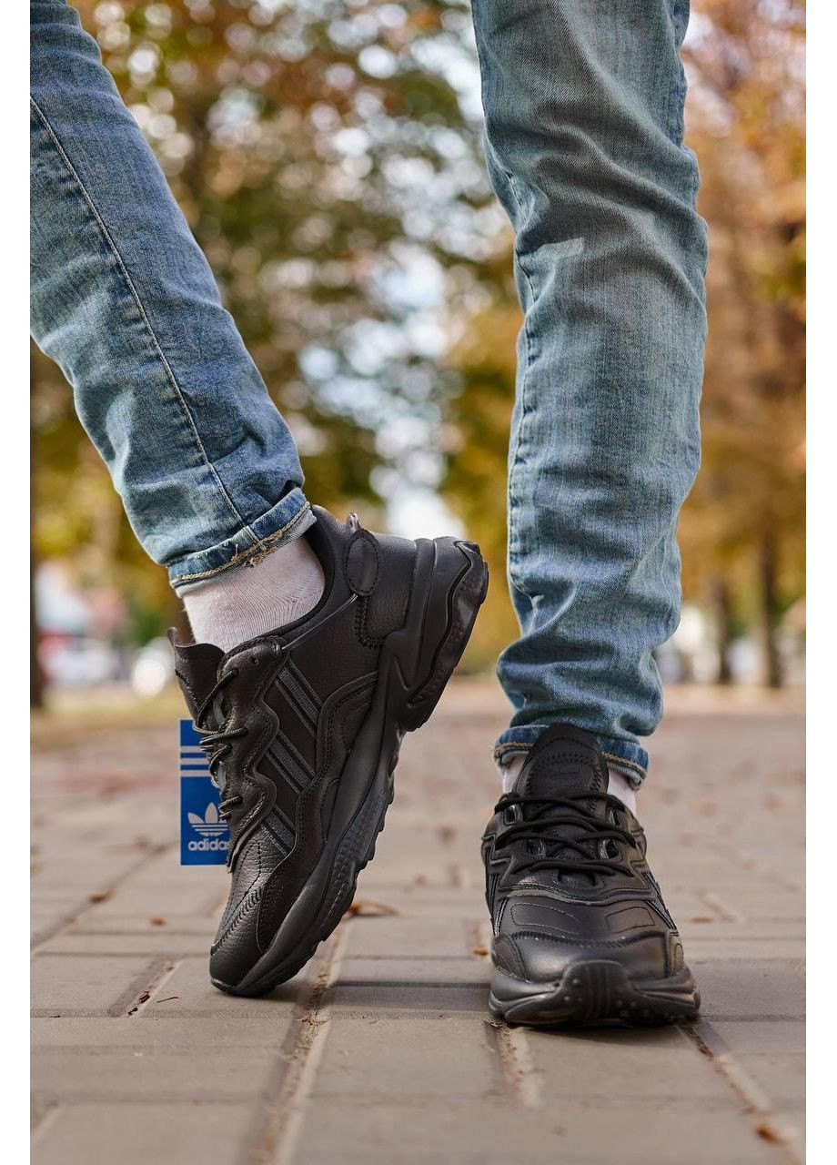 Черные демисезонные кроссовки мужские adidas ozweego adiprene pride black 2.0 адидас озвиго No Brand