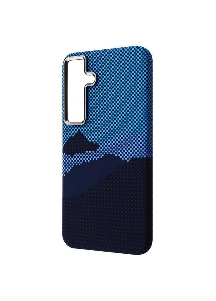 Чехол Gleam Case with Magnetic Ring blue stripes Wave Samsung Galaxy S24 (365748857)