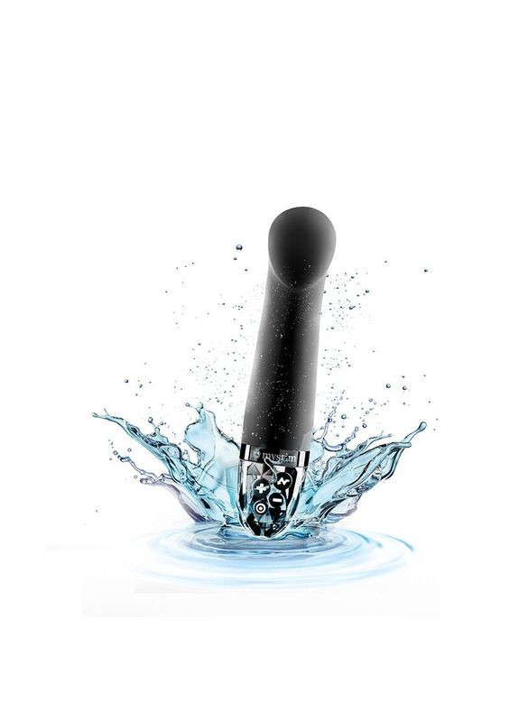 Вібратор для точки G з електростимуляцією Right on Ron Black Edition Mystim (335394750)