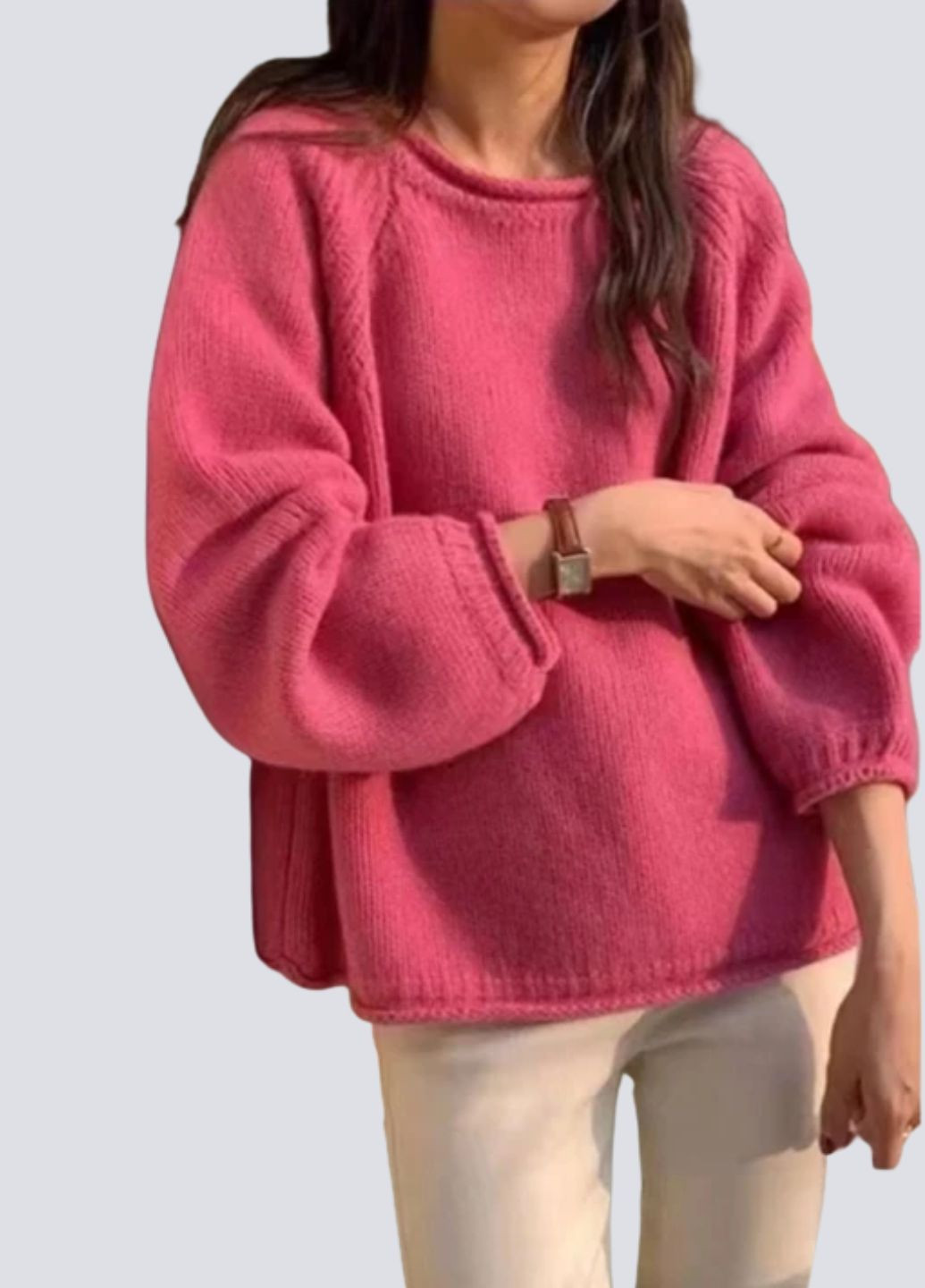 Малиновий зимовий светр жіночий однотонний осінь-зима джемпер No Brand