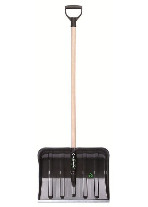 Лопата Prosperplast ECO для уборки снега черная с металлическим кантом легкая морозостойкая ProDobro (367265444)