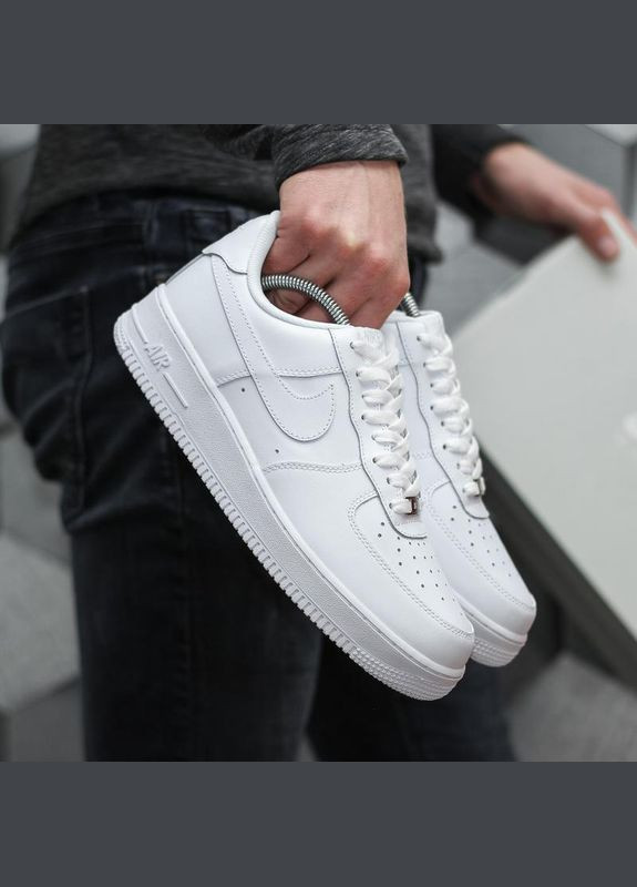 Білі Осінні унісекс кросівки air force 1572 white No Brand