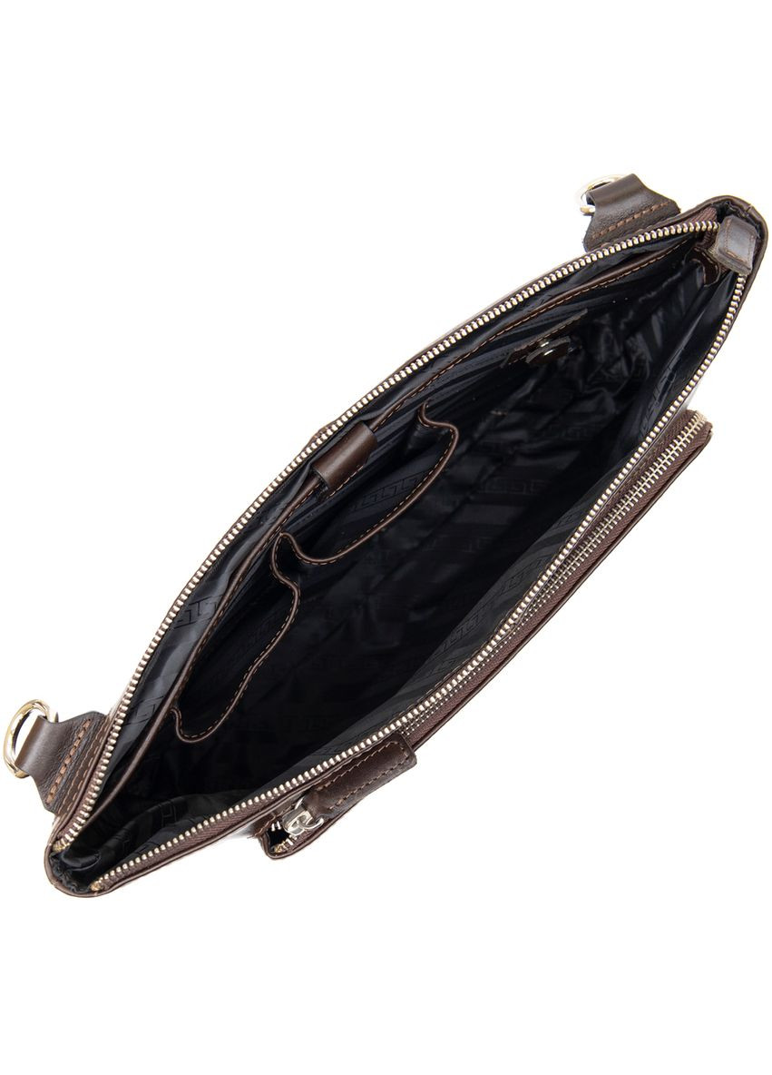 Шкіряна сумка для ноутбука з кишенями через коричневе плече (sku_11438) No Brand (328922724)