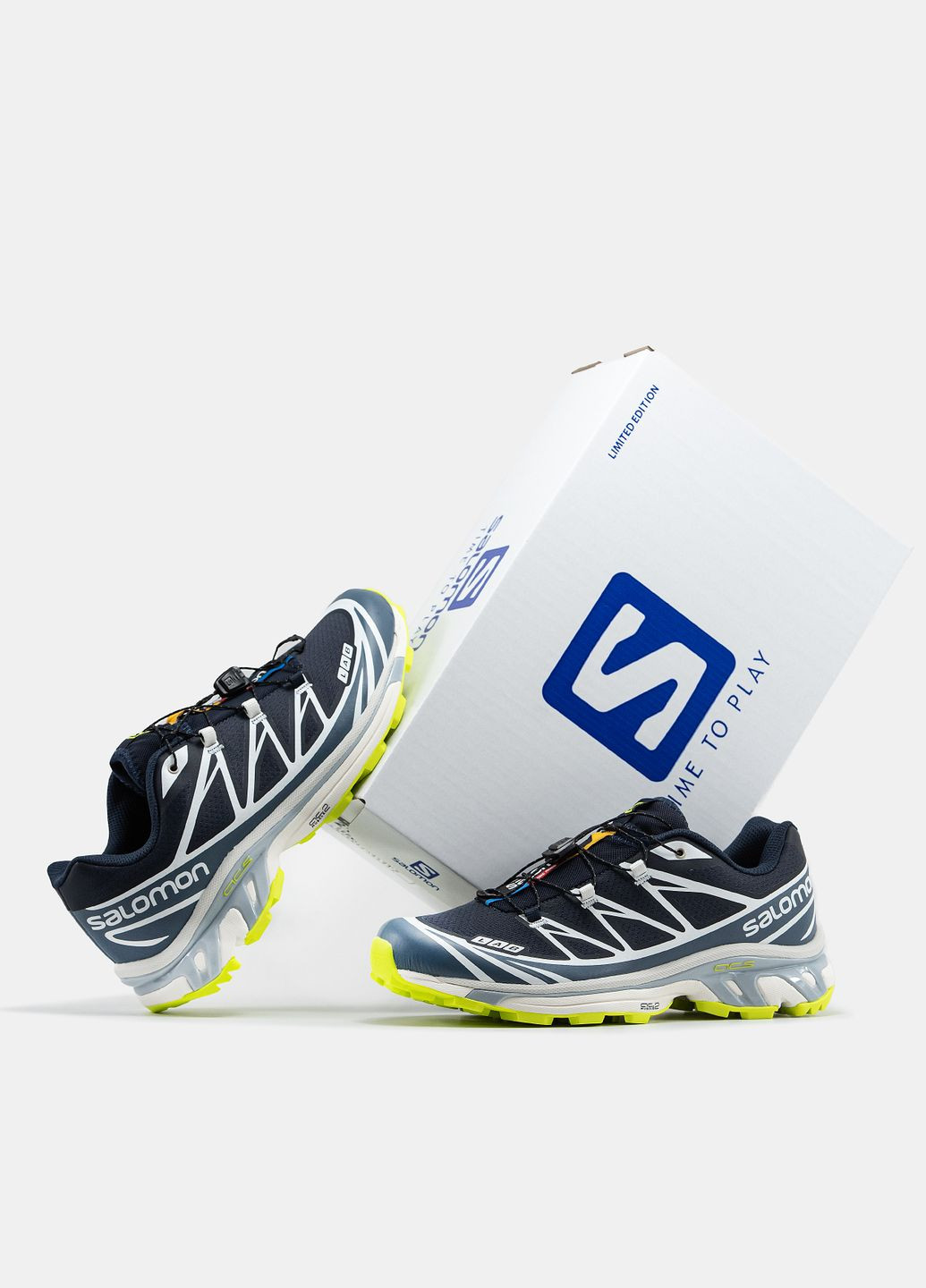 Синій всесезон кросівки чоловічі salomon xt-6 lab blue green | саломон хт-6 сині No Brand