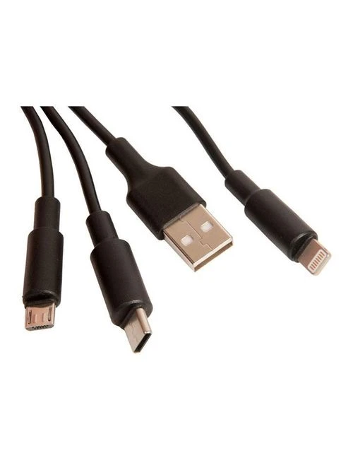 Кабель тройной X25 combo Micro USB + Lightning + Type-C 1 метр Hoco (300215839)