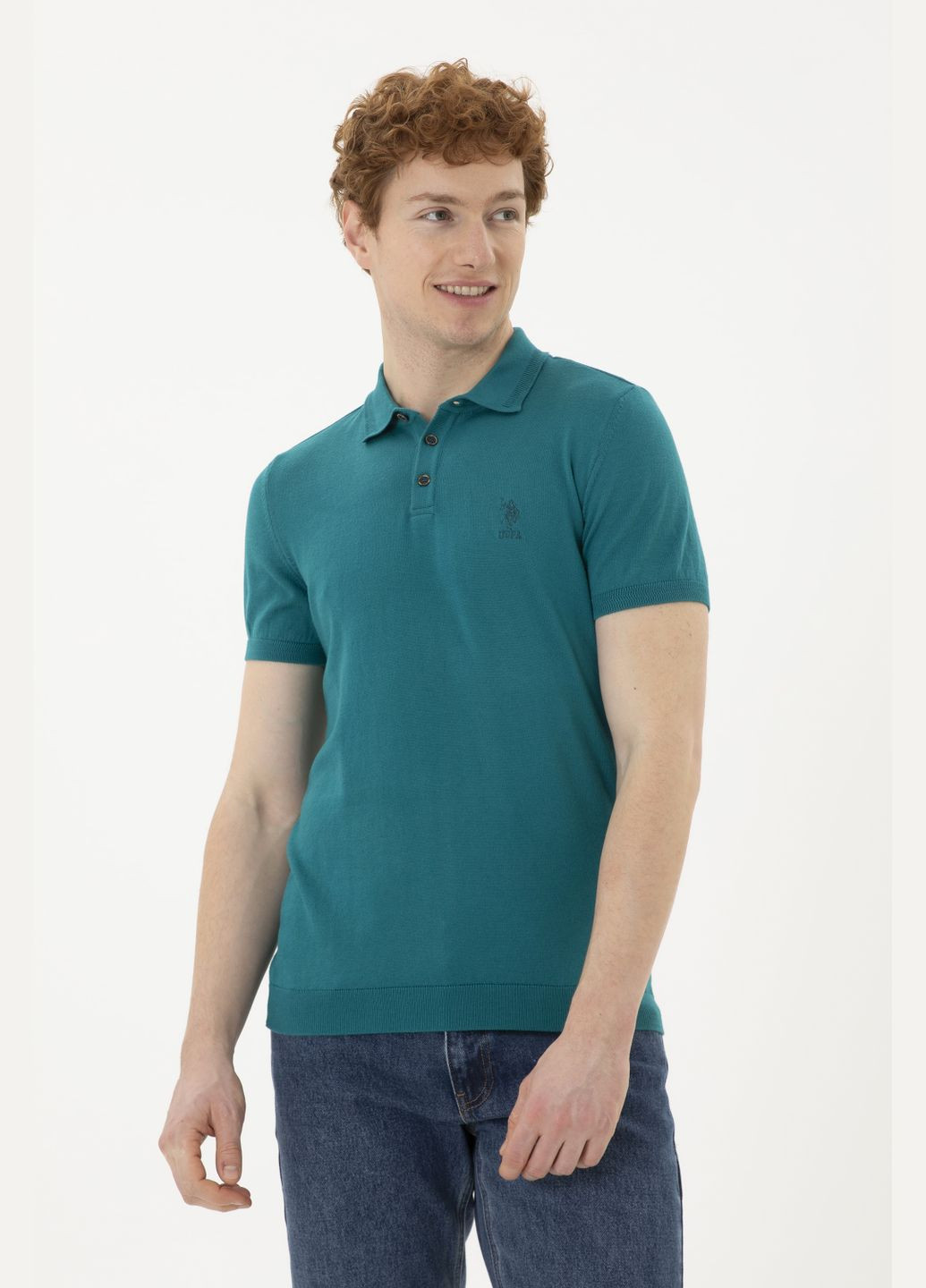 Чорна футболка поло u.s. polo assn. чоловіче U.S. Polo Assn.