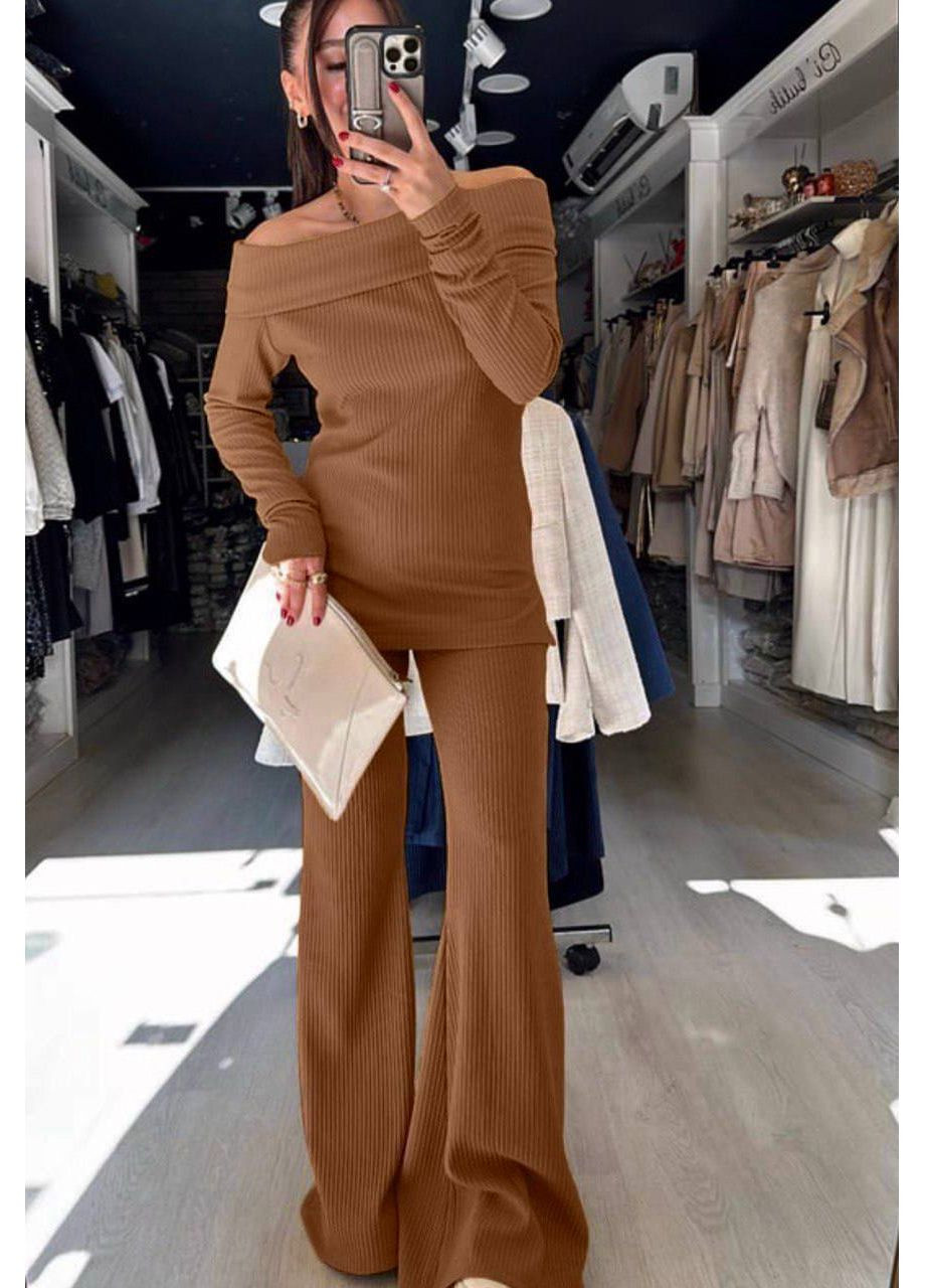 Жіночий костюм двійка з ангори-рубчик (42-44, 46-48) (розмірна сітка в описі) GD/GL Модний простір (364965937)