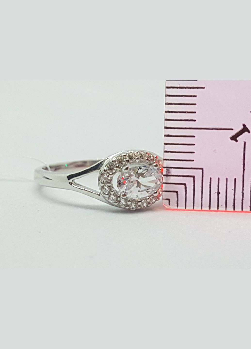 Серебряное кольцо с фианитами. 15065р Лазурит (296594979)