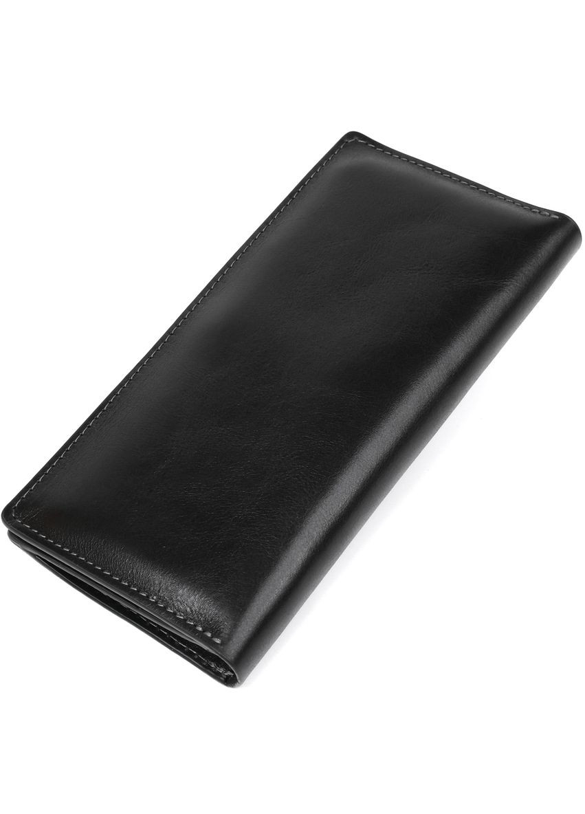 Вертикальный мужской кошелек кожаный на магните 11212 Черный Grande Pelle (306882034)