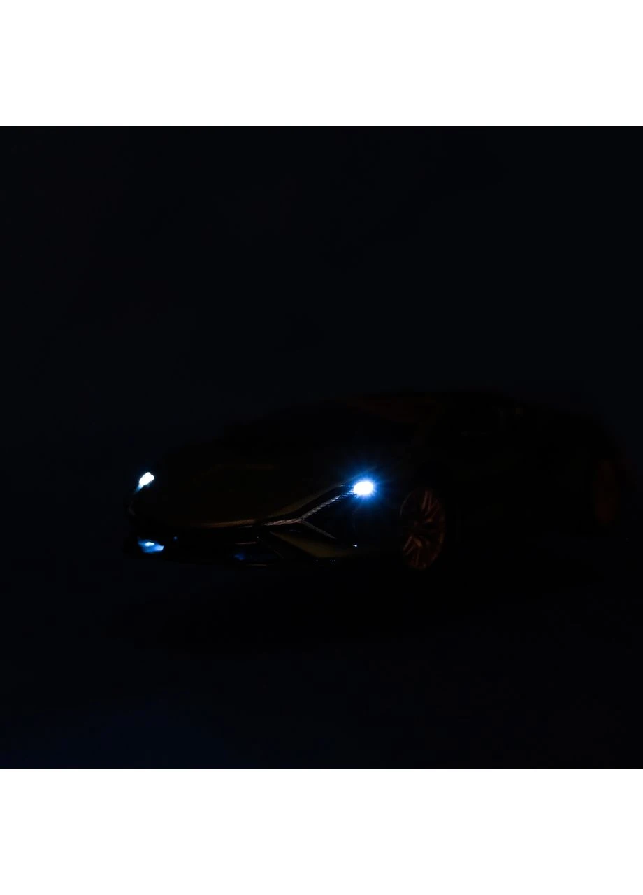 Машинка на радиоуправлении Lamborghini Sian 1:24 POWERMOTORS, аккумулятор + батарейки, со светом, подарок для мальчика 6+ No Brand (395437664)