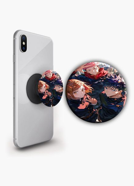 Тримач для телефону PopSockets Аніме Магічна битва #021 Чорний No Brand (304505790)