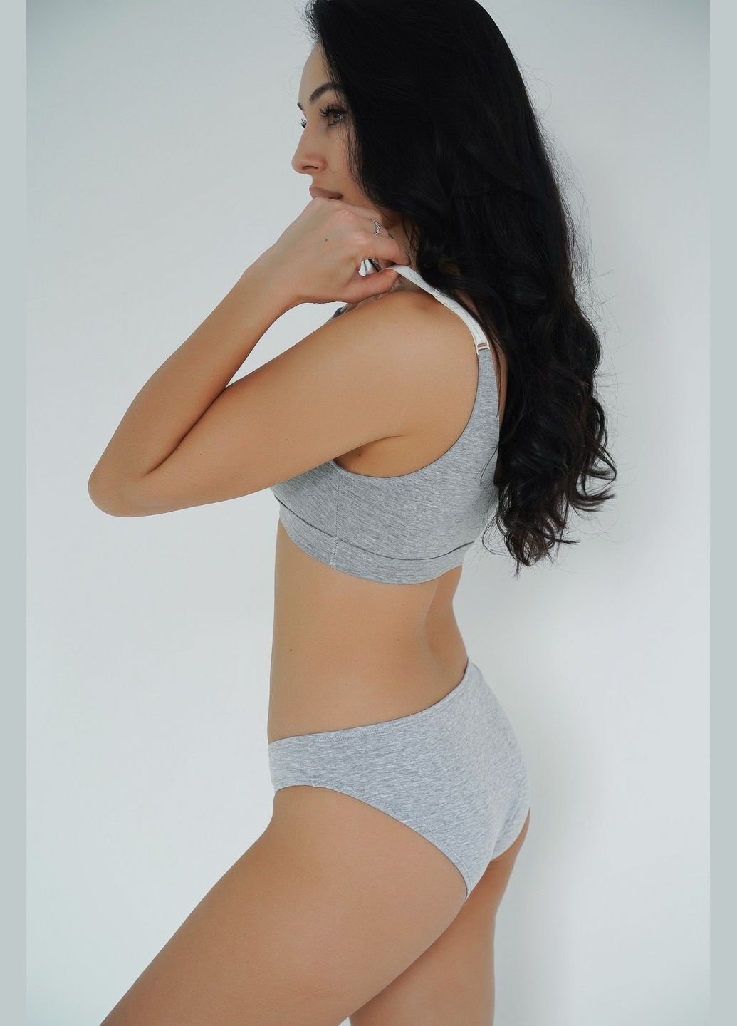 Серый топ для беременных и кормящих мамочек Мамин Дім хлопок