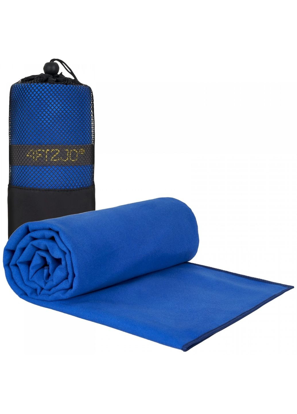 Рушник спортивний XL 180 x 100 см з мікрофібри Blue 4FIZJO світло-синій