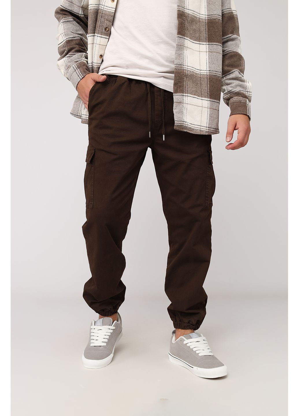 Коричневые демисезонные брюки Yuki