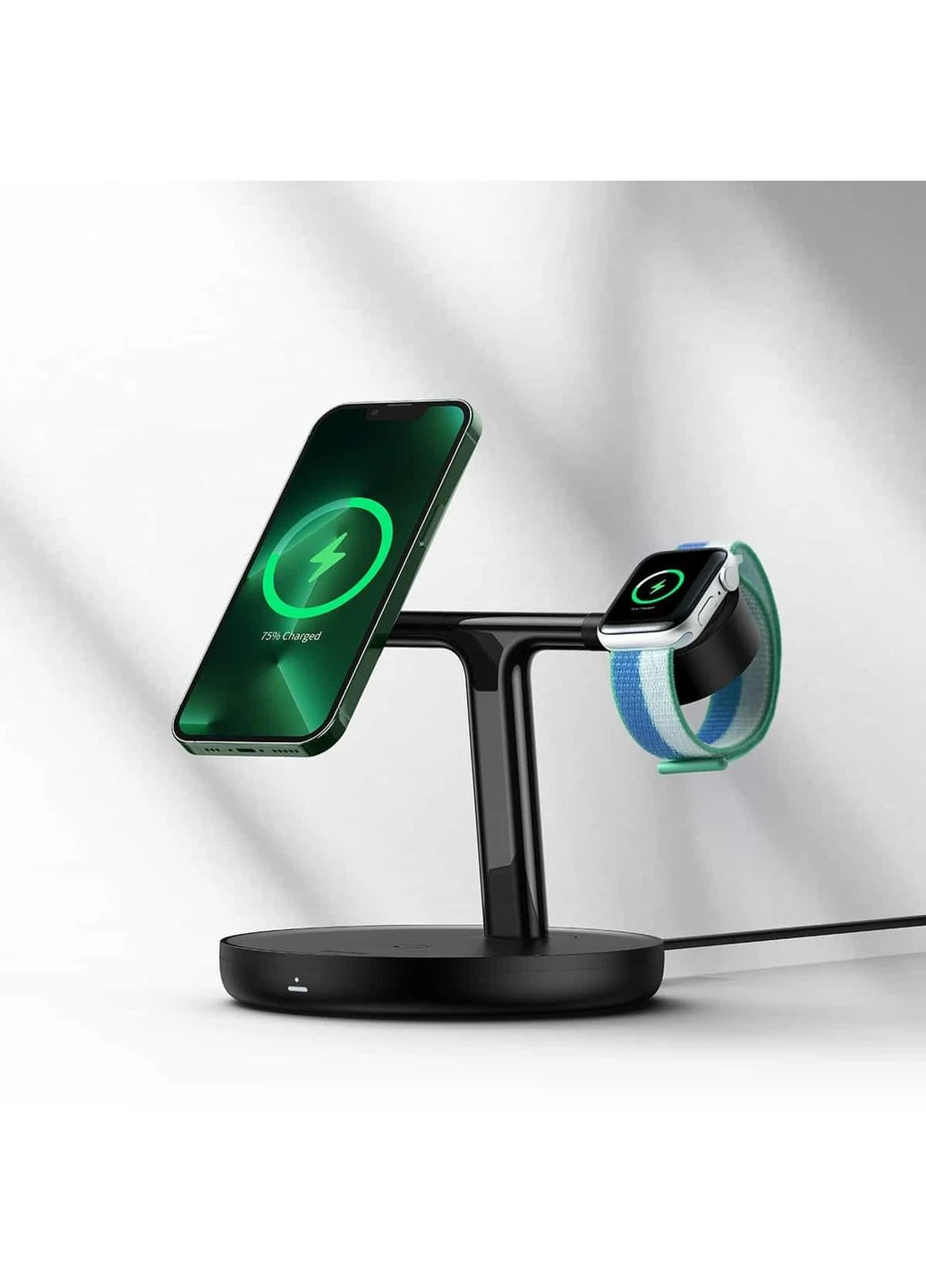 Бездротовий зарядний пристрій 20W Black Universal version Baseus Swan 3-in-1 Wireless Magnetic Charging Bracket (373392955)