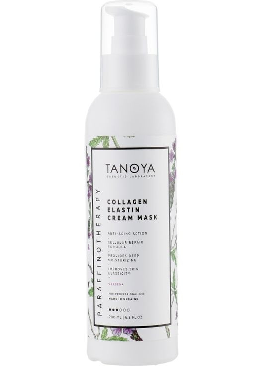 Крем-маска колагено-еластинова "Вербена" Парафінотерапія 200ml (438665-24704) Tanoya (368661822)