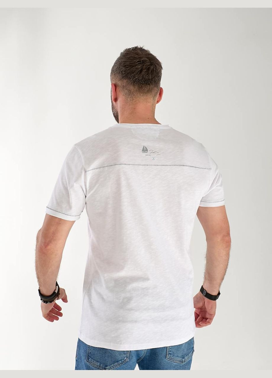 Біла чоловіча футболка з малюнком бiлого кольору 33312 Fashion