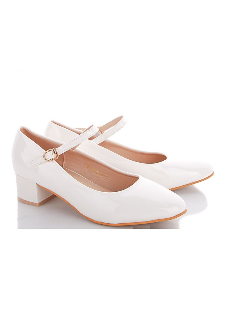 Seven Лакові білі туфлі на стійкому каблуці туфлі-човники білий з штучна шкіра, — всесезон (314508317)