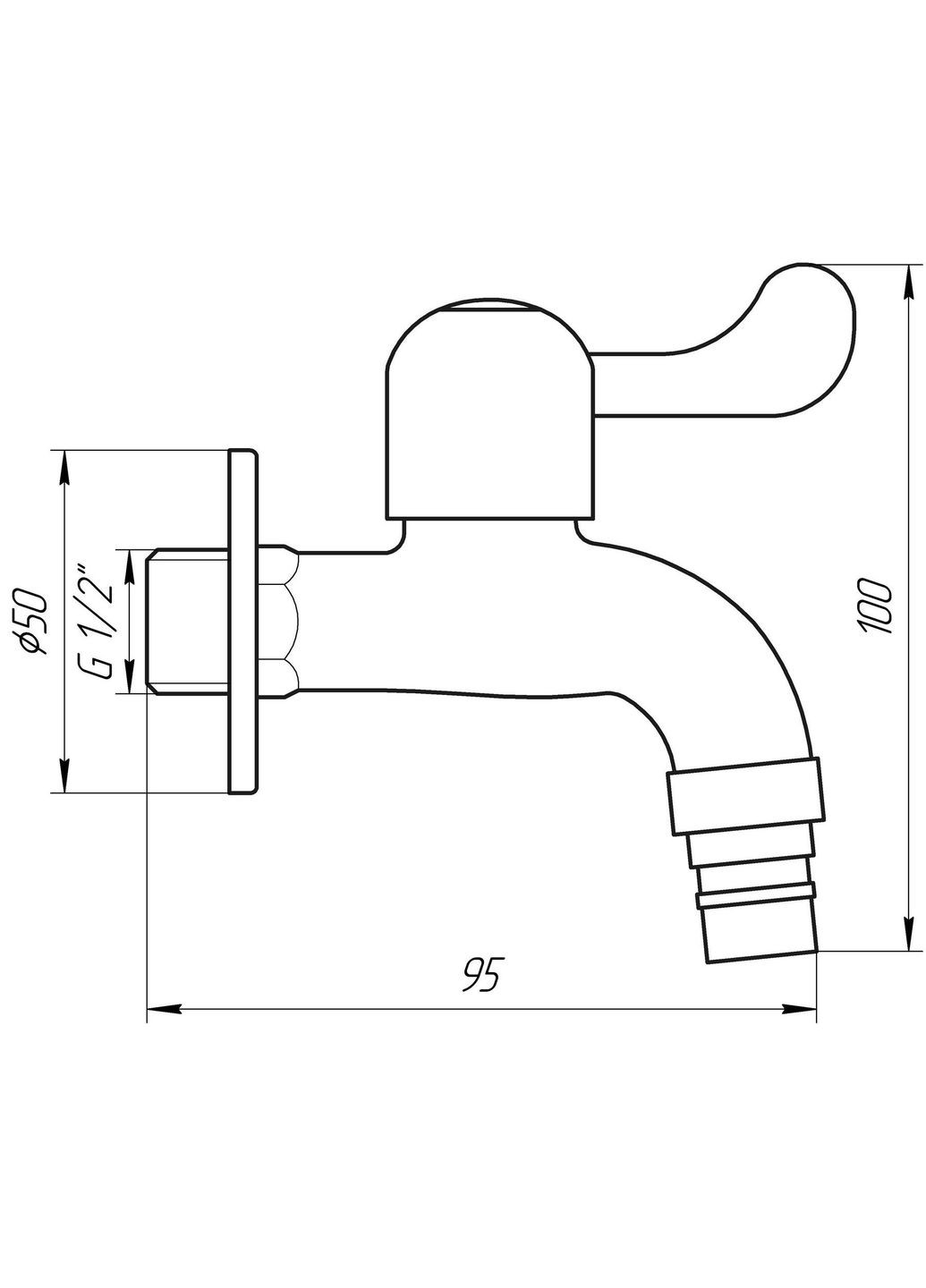 Кран кульовий для поливу Q PROFESSIONAL 1/2″ NVQP3003 SUS304 нержавійка Quality (299998150)