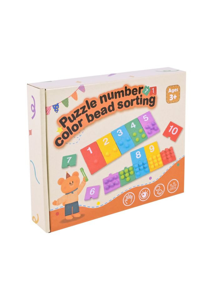 Детская деревянная игрушка "Цифры" C9412 пазлы цифры, бусины Bambi (364551066)