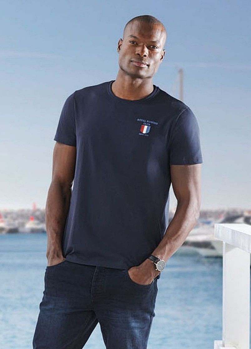 Темно-синяя футболка с коротким рукавом Livergy