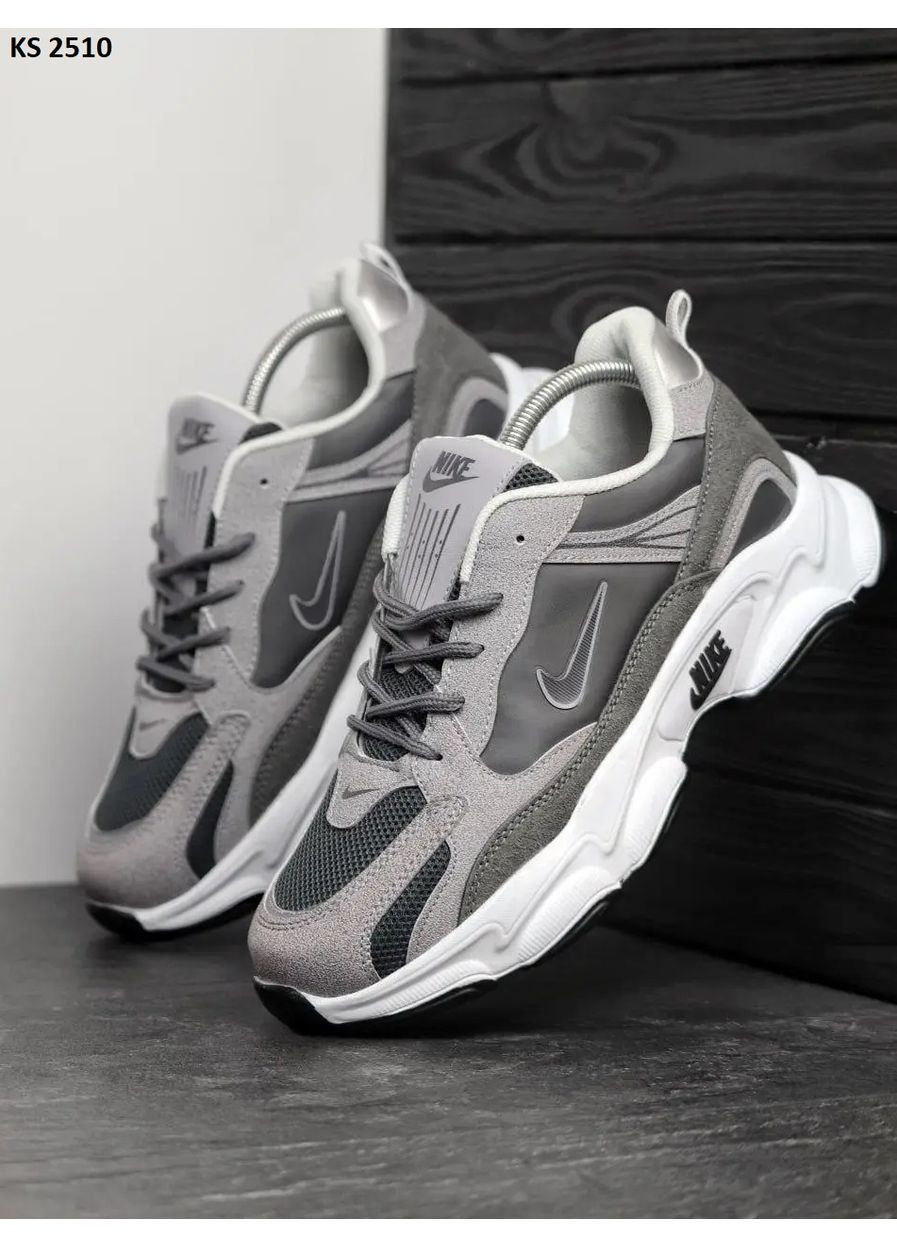 Серые демисезонные кроссовки мужские nike air gray найк аир No Brand