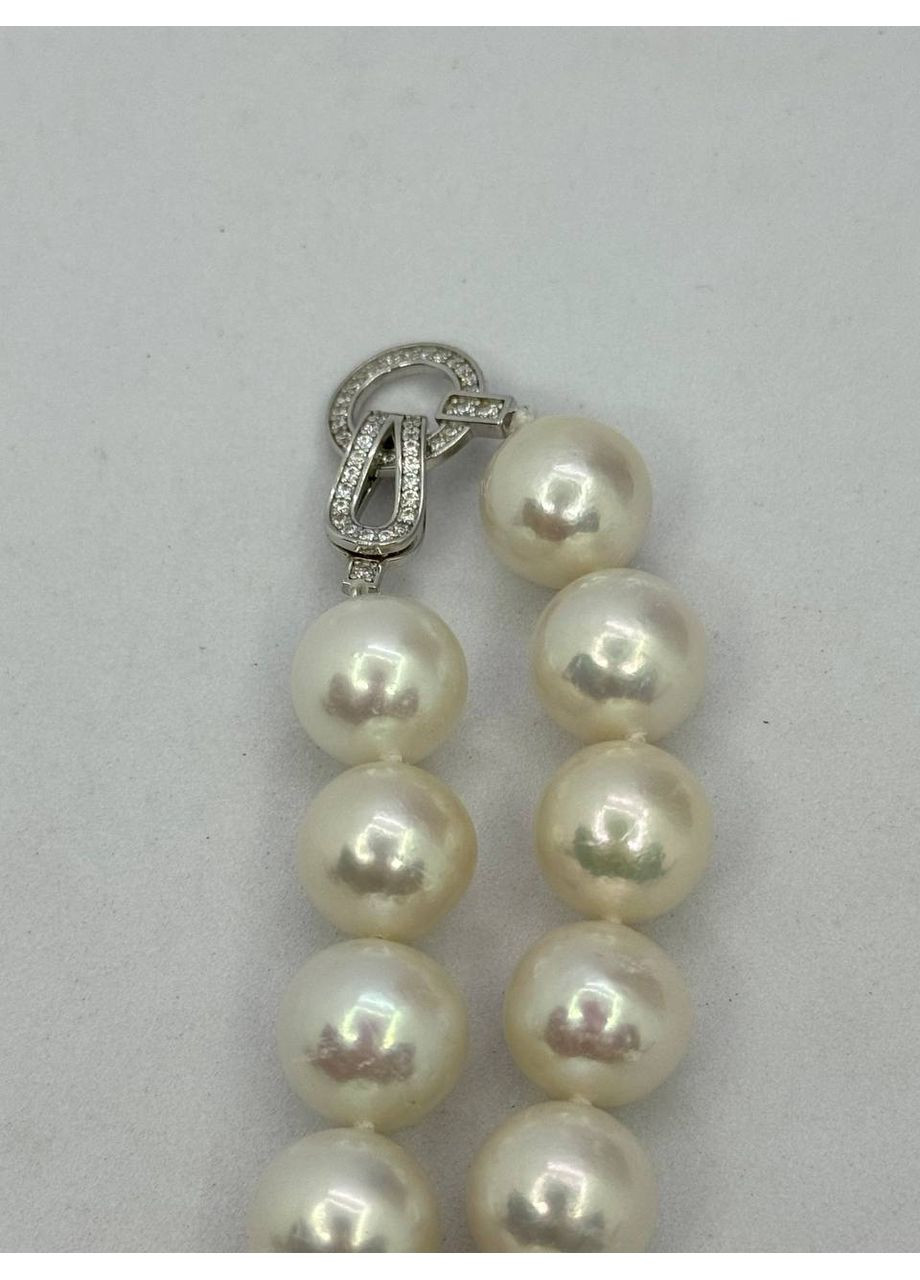 Ожерелье из жемчуга 11-13 мм 42 см Белый No Brand (363829994)