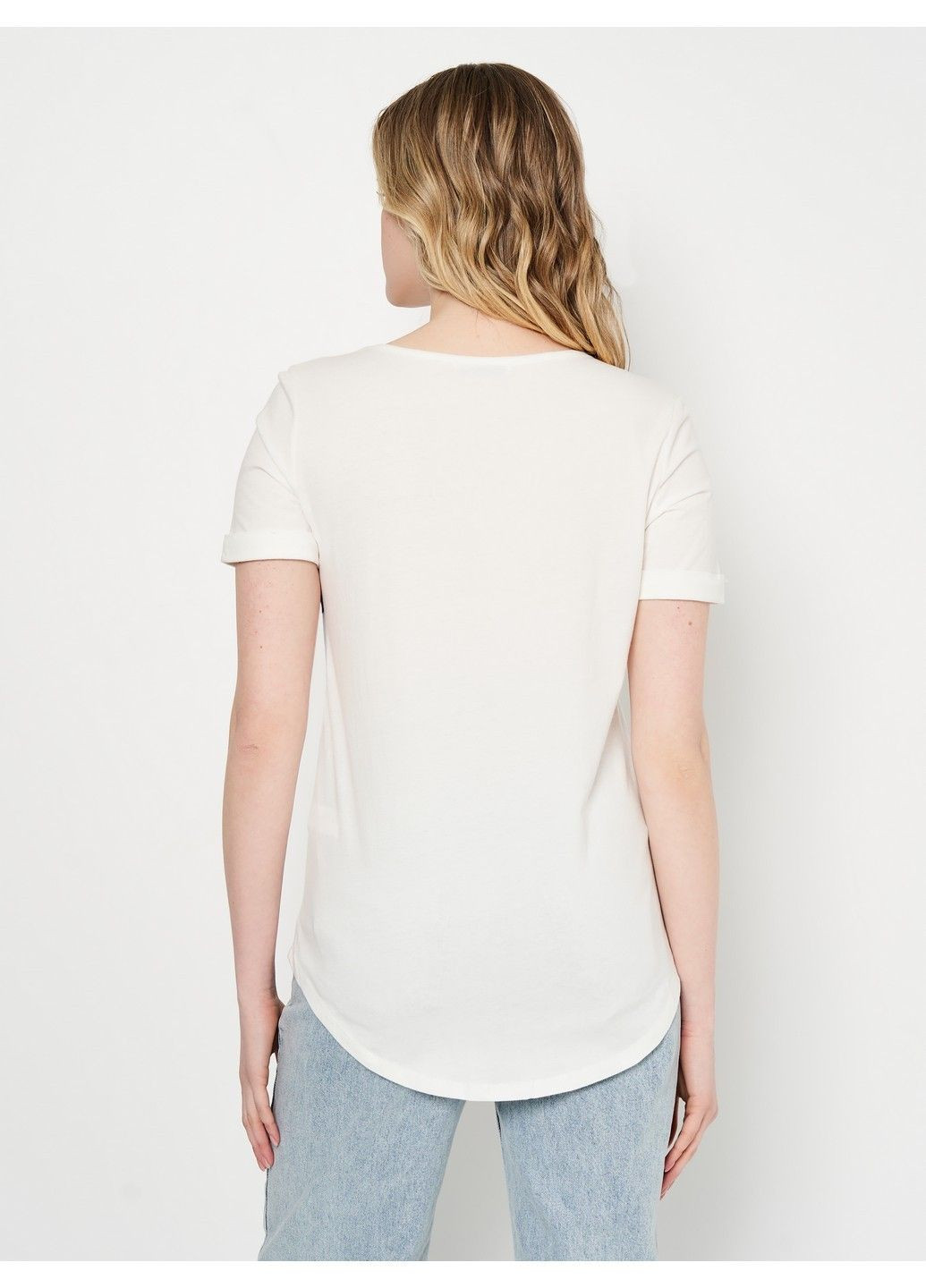 Белая летняя футболка Dex