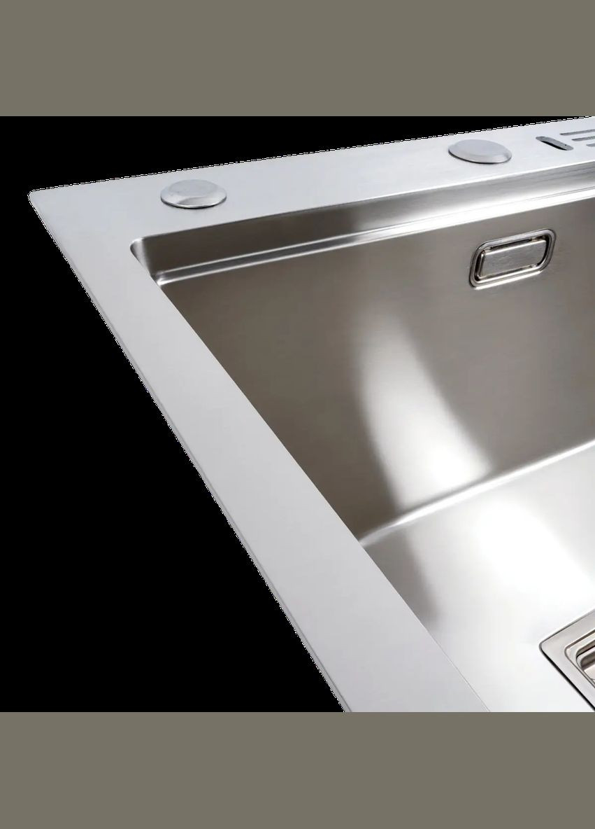 Набір кухонної мийки зі змішувачем 50*50 нержавійка Handmade Platinum (336938574)