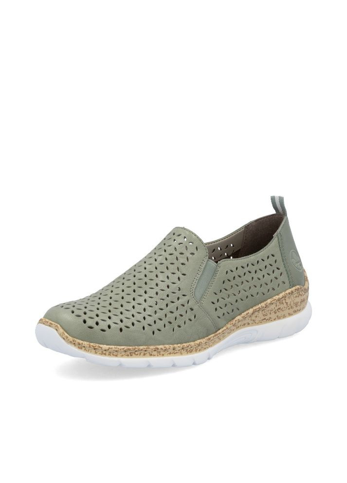 Оливковые мокасины (р) кожа 0-1-1-n-4251-52-1 Rieker