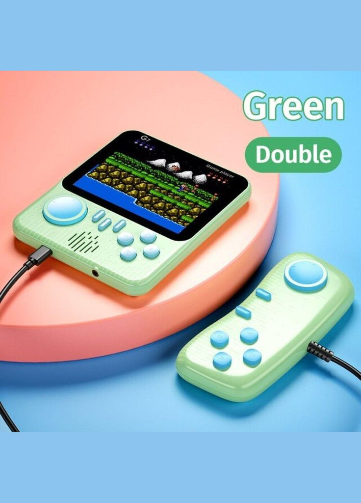 Портативна приставка ігрова ретро G7 зелена No Brand (280877922)