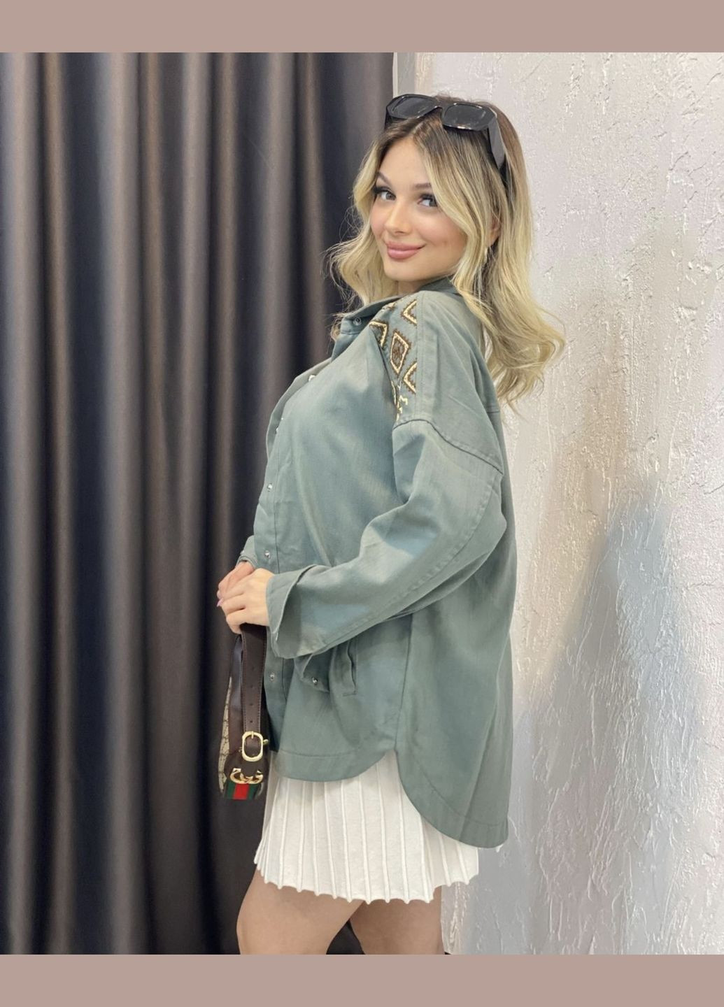 Зеленая рубашка ESQ