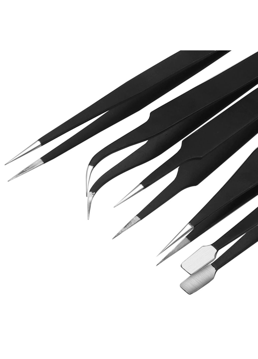 Набір пінцетів 9 в 1 TE-A043 антистатичний ESD, прецизійний, прямий, вигнутий No Brand (322567741)