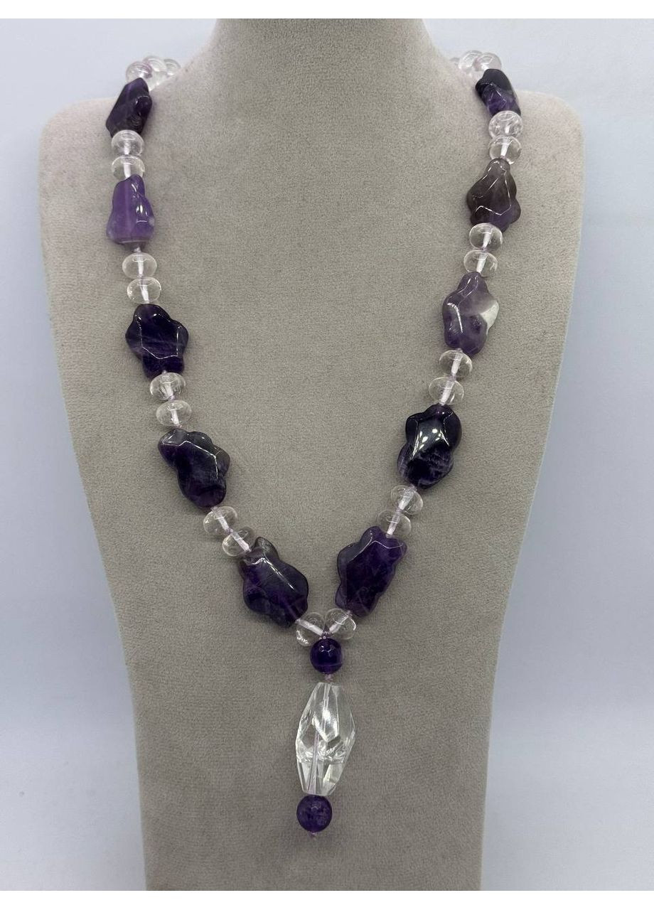 Ожерелье из кварца и аметиста 60 см Комбинированный No Brand (363829841)