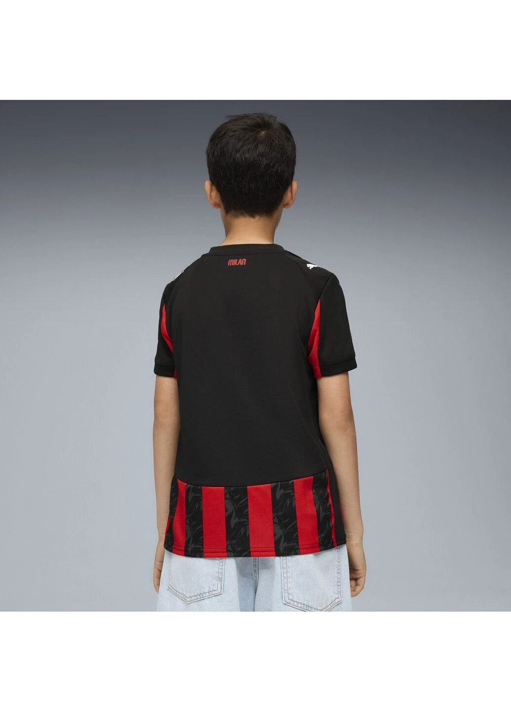 Червона демісезонна дитяча футболка ac milan 25/26 home jersey youth Puma