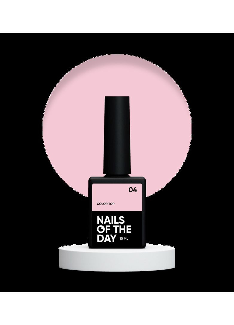 Камуфлюючий топ без липкого шару Color top 04 світло-бежевий, 10 мл Nails of the day (352777052)