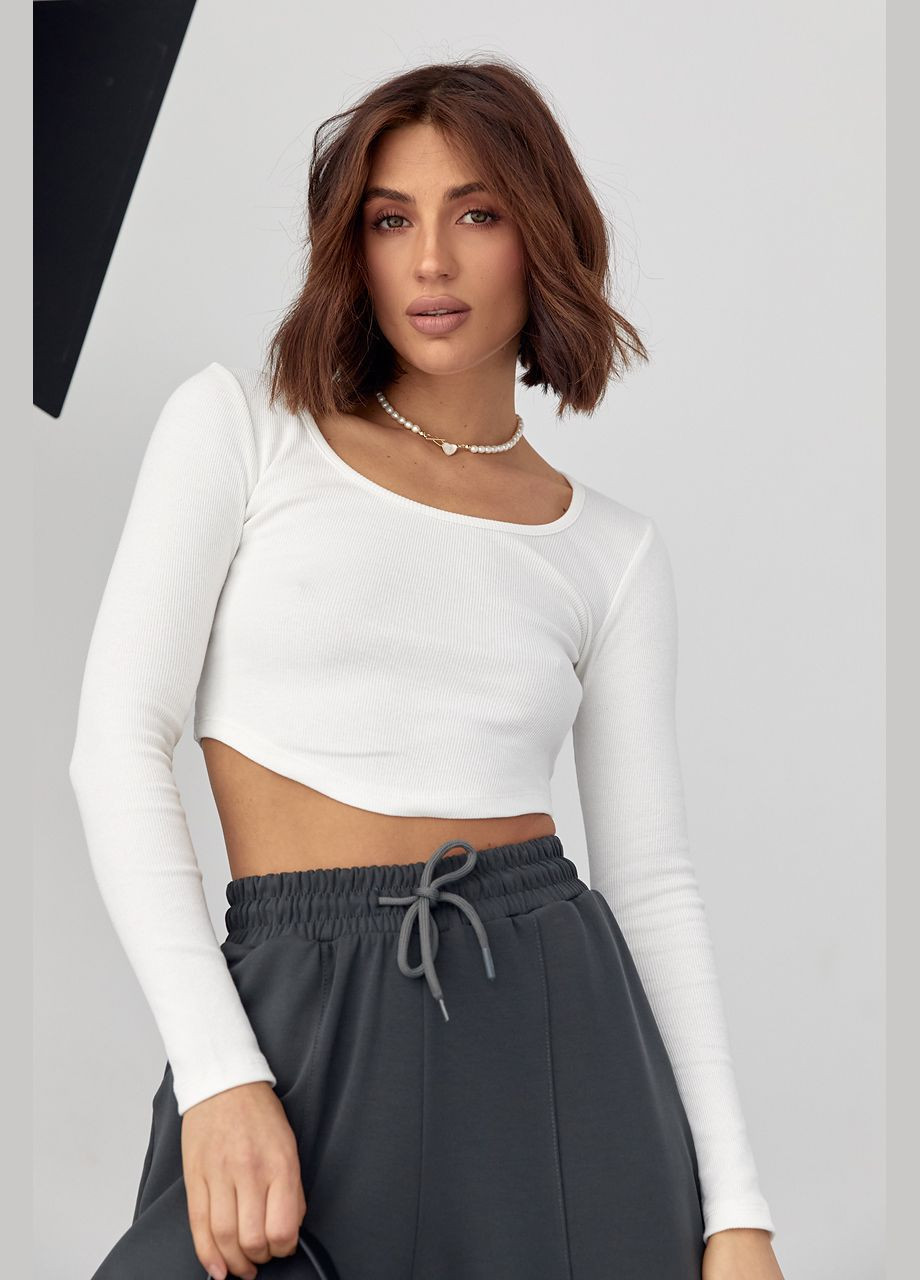 Облегающая трикотажная кофта в рубчик 8764 Lurex (280910711)