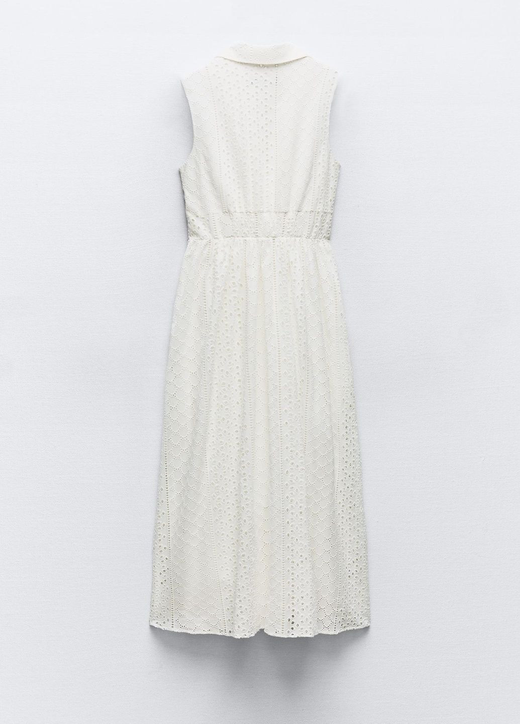 Белое праздничный платье Zara с орнаментом