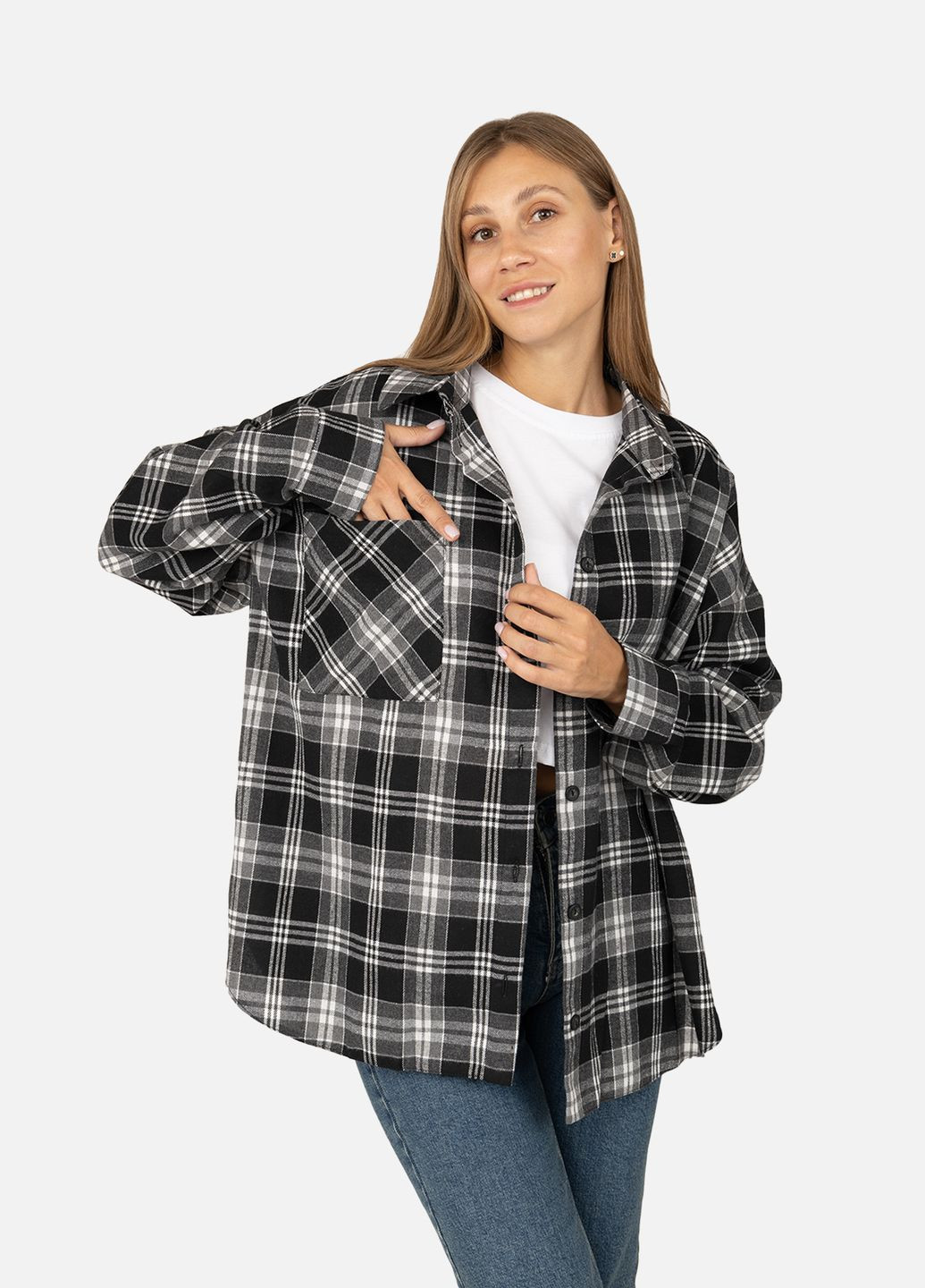 Жіноча сорочка з довгим рукавом колір чорний ЦБ-00259283 Yuki (307071662)