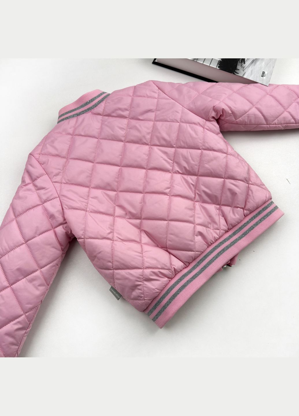 Розовая демисезонная детский демисезонный бомбер для девочки с карманами (1jac-ny-52-05251) Marakas